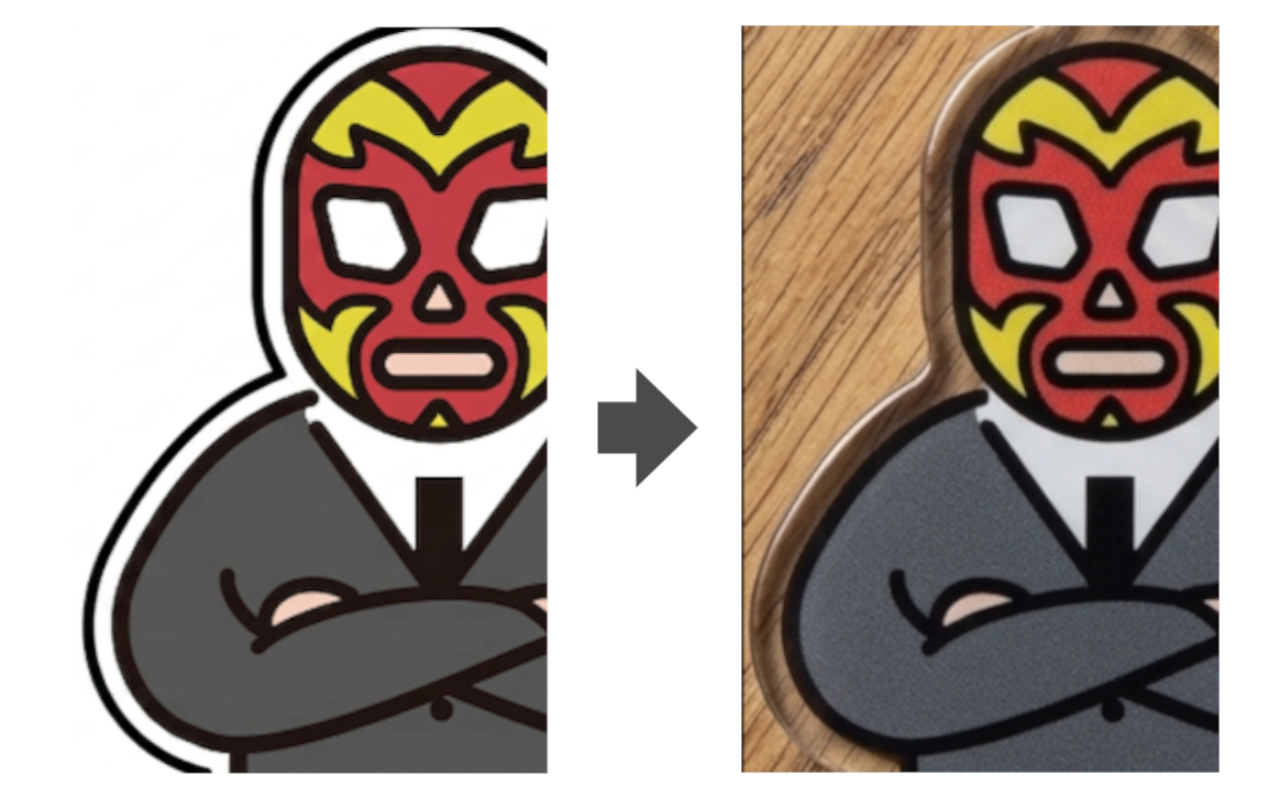 アクリルバッジ制作 おまかせオプション 10